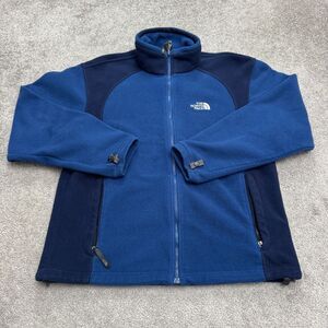 The North Face Khumbu Fleece Jacket Mens Medium Blue Full Zip Pocket Outdoor